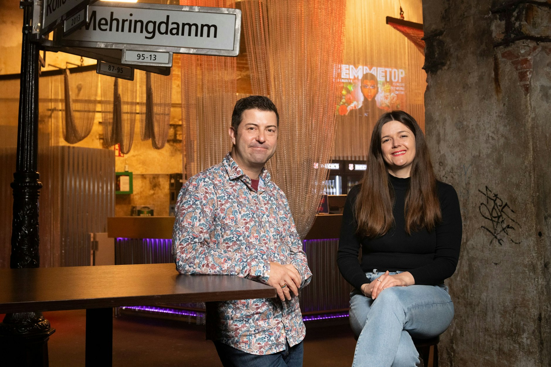 Florian Winkler-Schwarz und Katja Jäger im SchwuZ, das 1995 bis 2013 noch am Mehringdamm war.