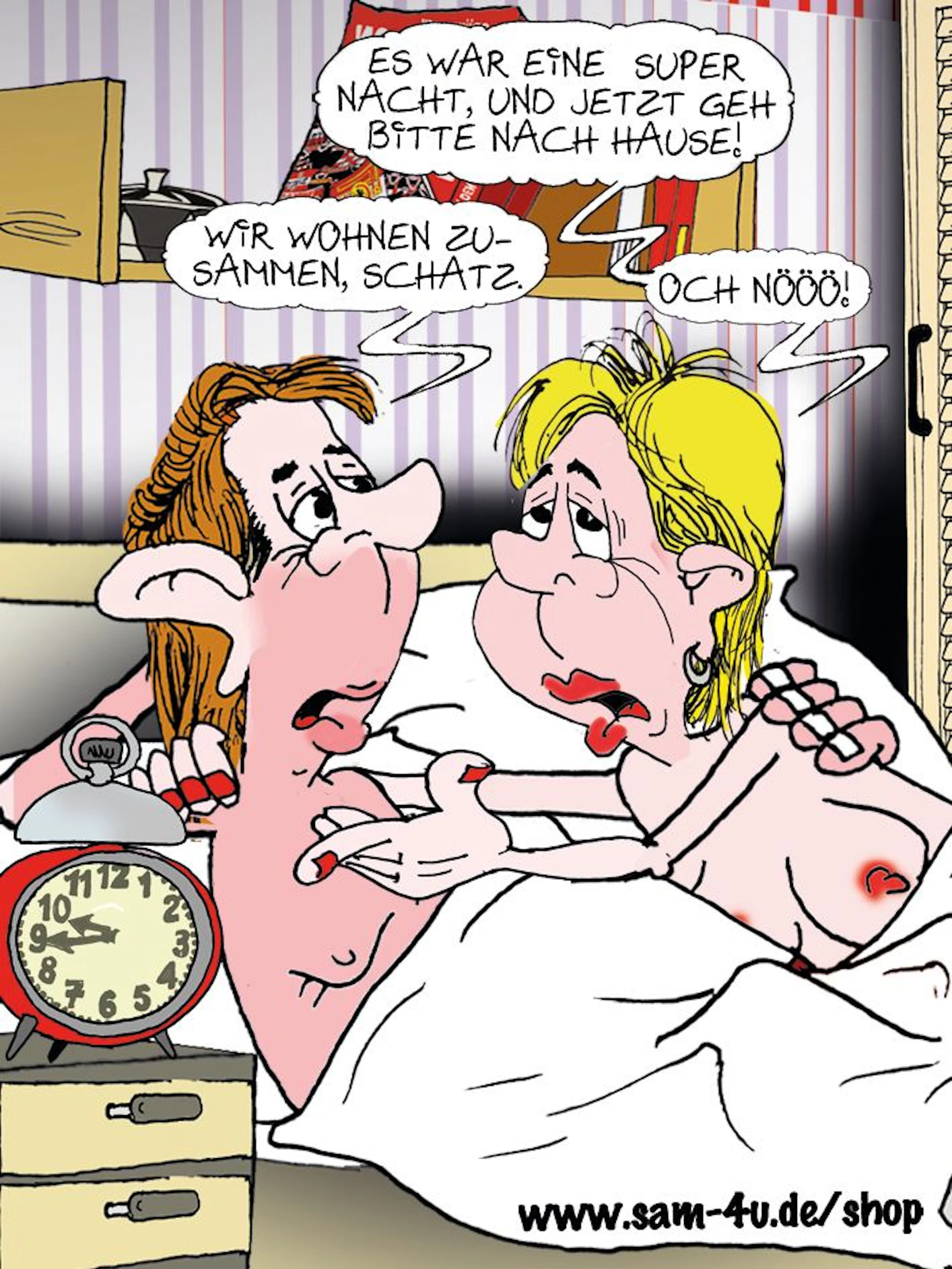 Auch in manchen Comics unseres Zeichners Sam Paff aus Berlin geht es frivol zu ...