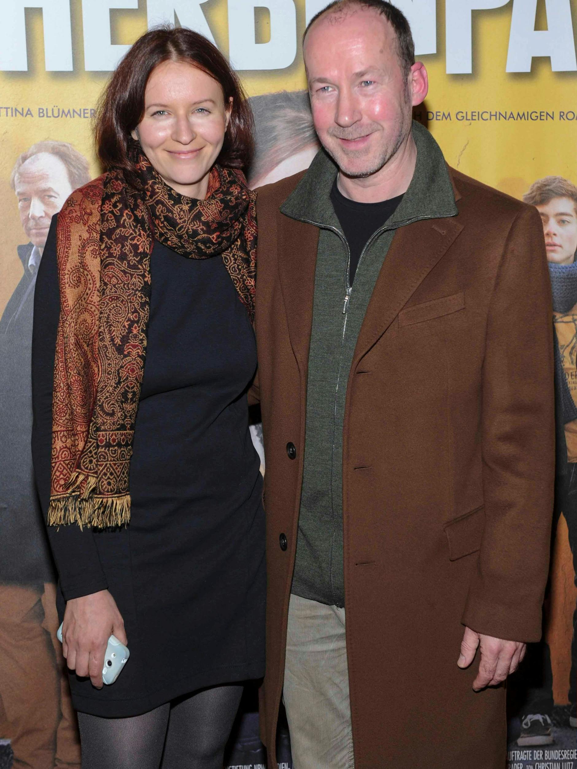 Ulrich Noethen und Alina Bronsky bei der Filmpremiere von „Scherbenpark“ 2013 in Berlin