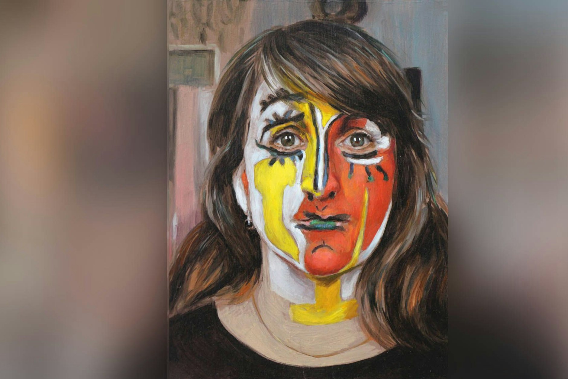 Florence Obrecht: „Faire des Picasso (Roselyne)“, 2020, Öl auf Holz