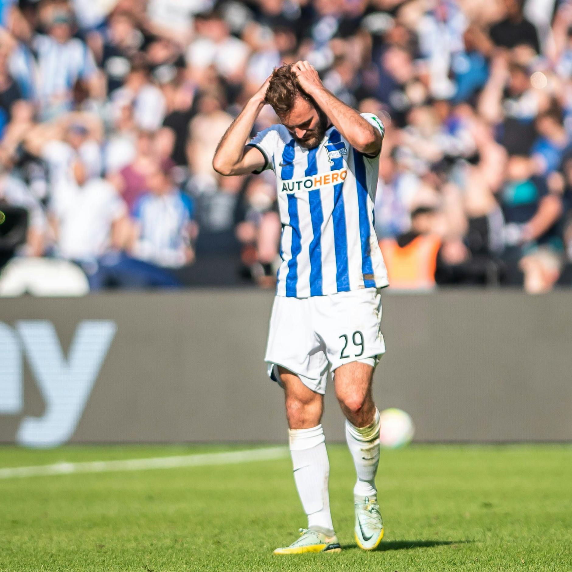 Lucas Tousart machte sein letztes Tor für Hertha im Mai 2023 am 33. Spieltag beim 1:1 gegen den VfL Bochum. ES reichte nicht, Hertha stieg ab.