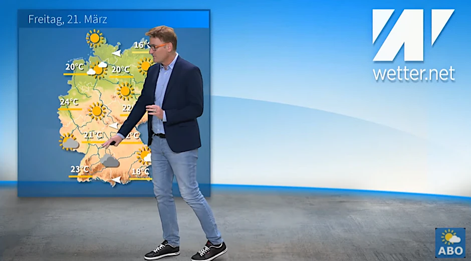 Das Wetter am 21. März 2025 wird schon fast sommerlich, Meteorologe Dominik Jung prognostiziert fast 25 Grad.
