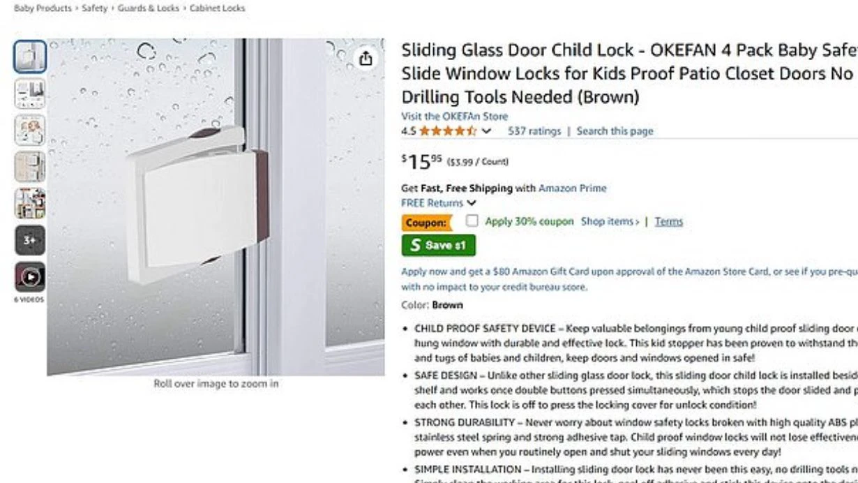 Diese Kindersicherung steht bei Amazon weiter zum Verkauf.