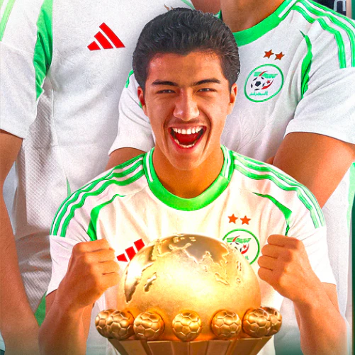 Ibo Maza im Nationaltrikot Algeriens. Sein Ziel ist die WM 2026.