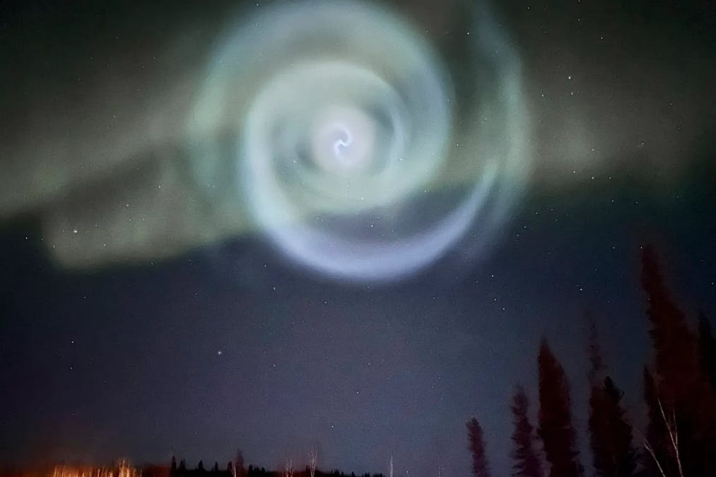 Eine ähnliche Lichtspirale war schon mehrfach am Himmel zu sehen.