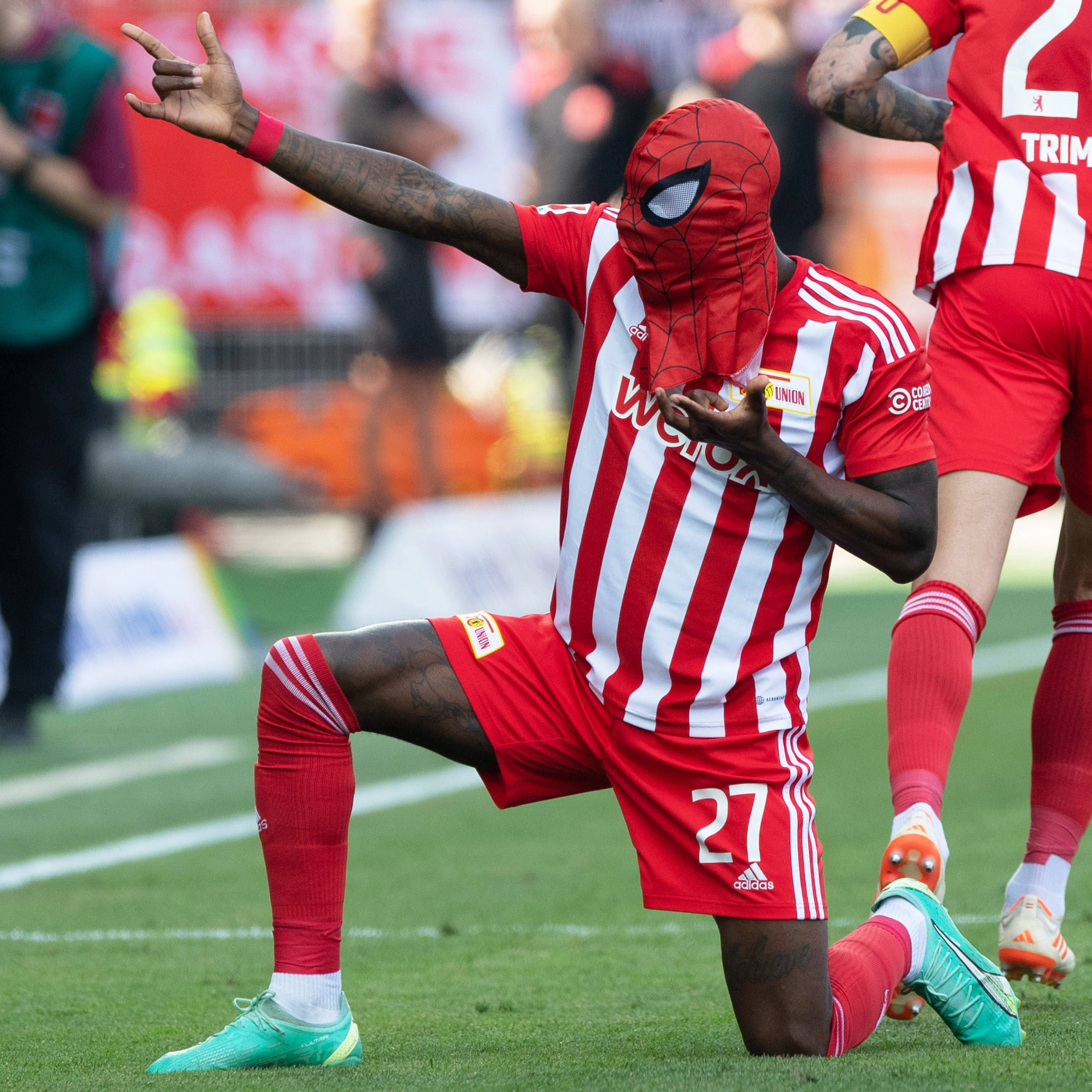 Sheraldo Becker jubelte für den 1. FC Union gern als Spiderman – diese Maskennummer kam nicht überall gut an.