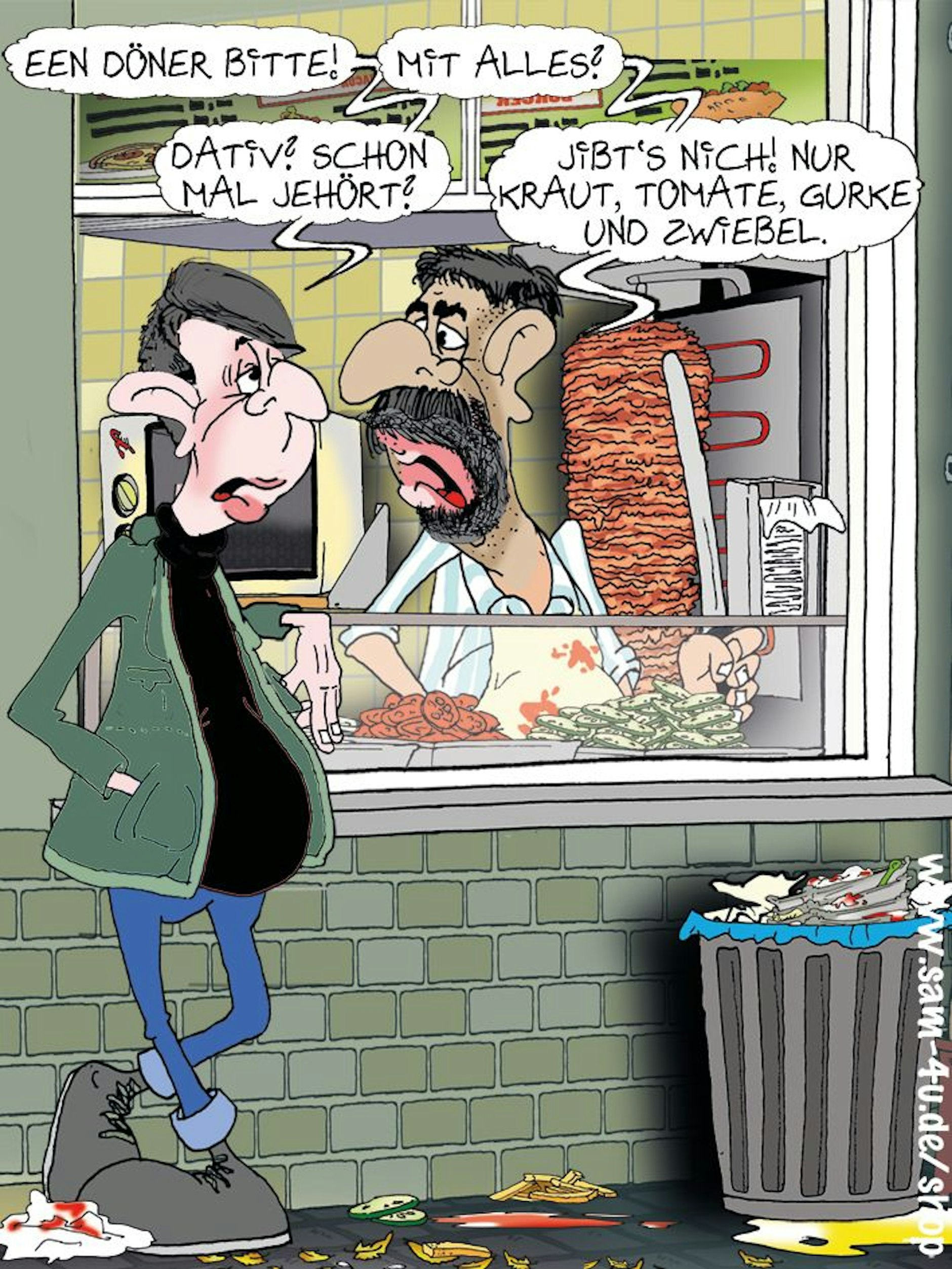 Der Cartoon des Tages von Zeichner Sam Paff aus Berlin - er gehört einfach zu unserer Rubrik Witz des Tages dazu!