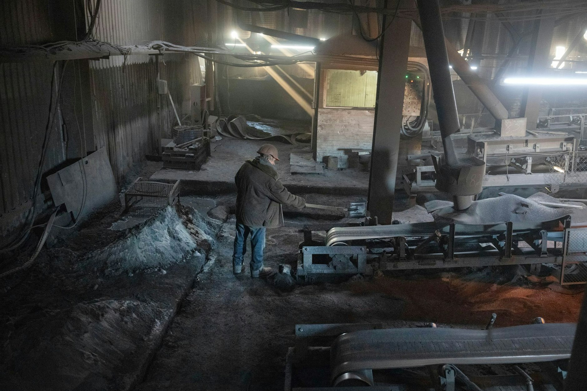 Abbau von Titan in einem der größten Bergwerke des Landes in der Zentralukraine.