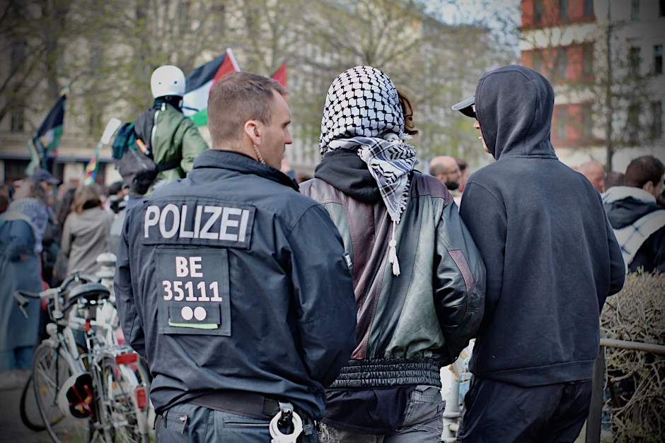 Großer Demo-Tag in Berlin: Diese Versammlungen sind angemeldet. Foto: Veranstaltung beim Oranienplatz bei der Demonstration "Palestinan Land Day".	