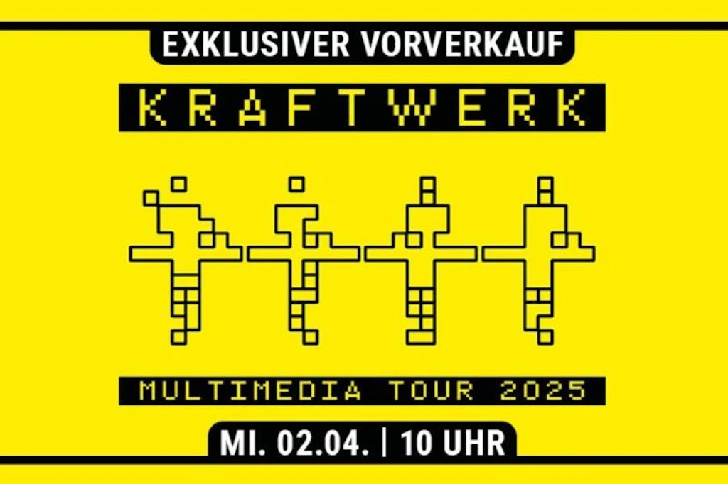 Kraftwerk-Multimedia Tour 2025. Tickets für Konzerte vom 11.11.-21.12.2025 hier!