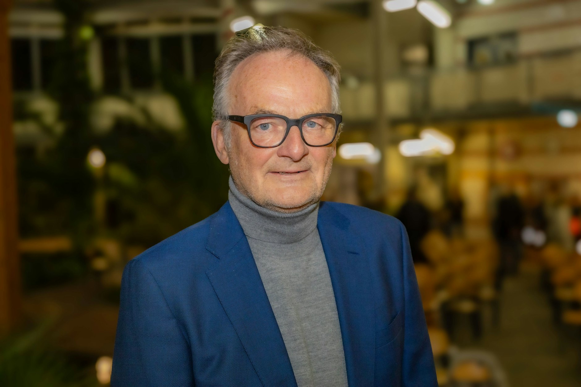 Der Journalist und ehemalige Moderator von&nbsp;„hart aber fair“, Frank Plasberg, beim Bornheimer Ortsgespräch am 29. Januar 2025