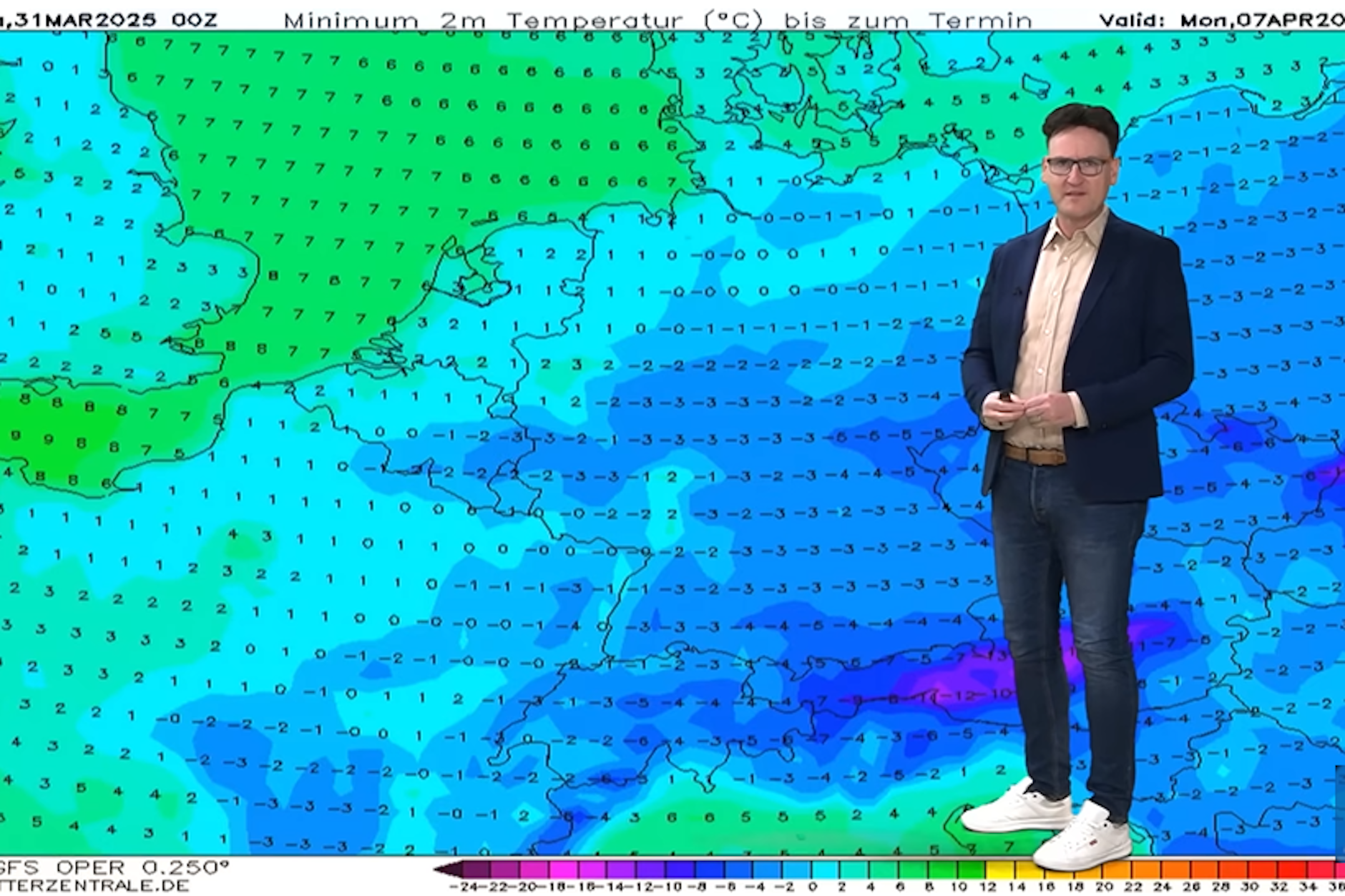 Die Frühtemperaturen am kommenden Montag haben es mit bis zu -6 Grad ganz schön in sich, erklärt Wetter-Experte Dominik Jung.