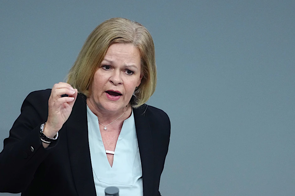 Bundesinnenministerin Nancy Faeser zog am Dienstag Ampel-Bilanz.