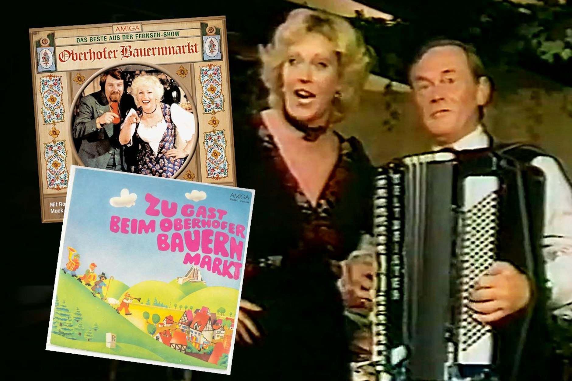 Der Oberhofer Bauernmarkt zog etliche Zuschauer vor den Fernseher. Die Volksmusiksendung war so beliebt, dass sogar Schallplatten auf den Markt kamen.