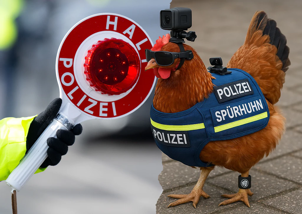 Drogenspürhuhn und Alpakas: Polizei veräppelt ganz Deutschland!