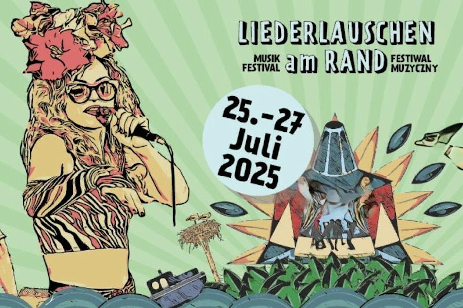 Sommer, Sonne, Sounds – erlebe den magischen Festivalzauber im Oderbruch! Es erwarten Dich Live-Konzerte, kreative Workshops, gemeinsames Kochen, Märchenerzählungen und Camping unter freiem Himmel!