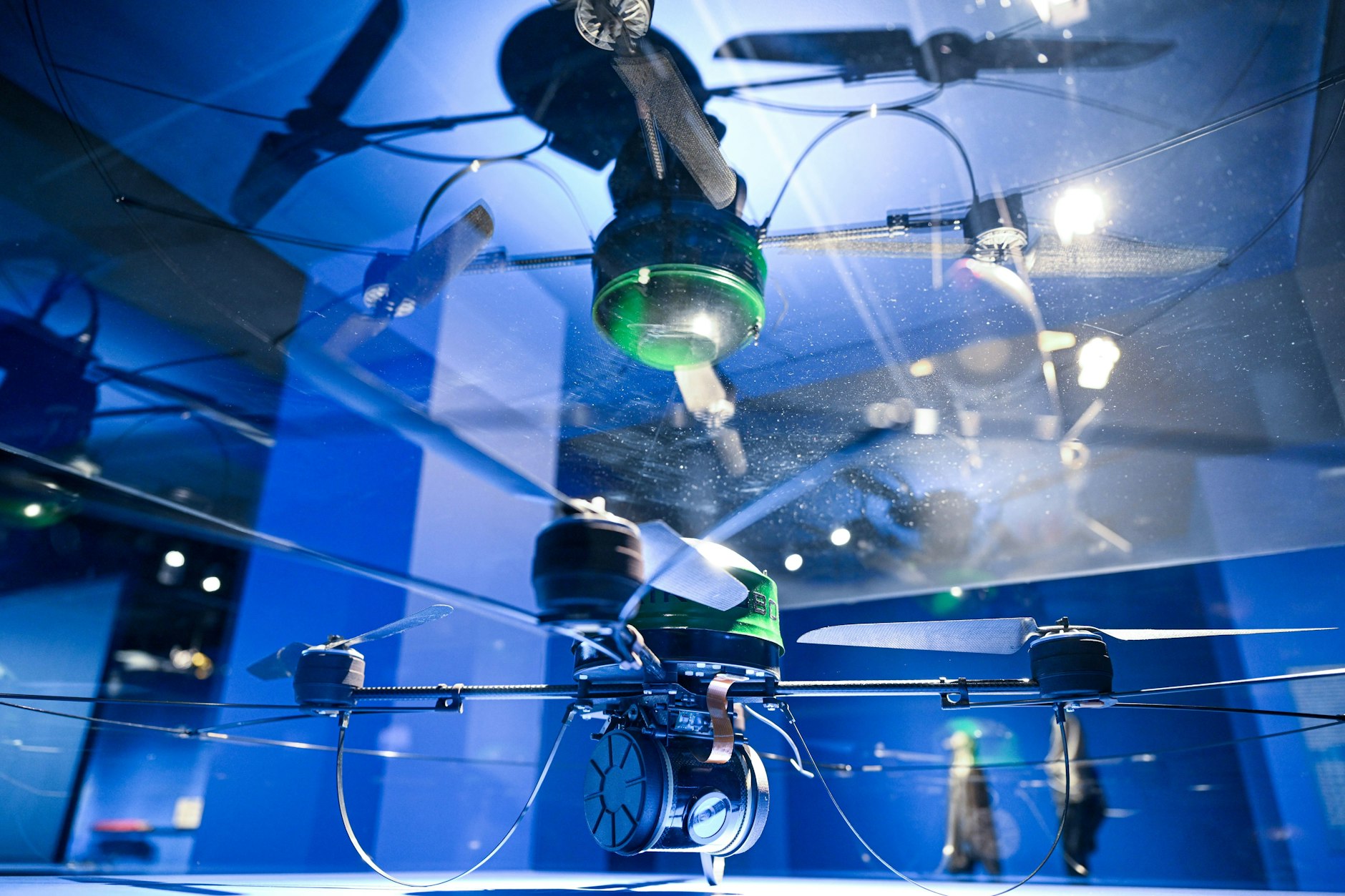 Eine Mikro-Aufklärungsdrohne Mikado aus dem Militärhistorischen Museum der Bundeswehr in Berlin