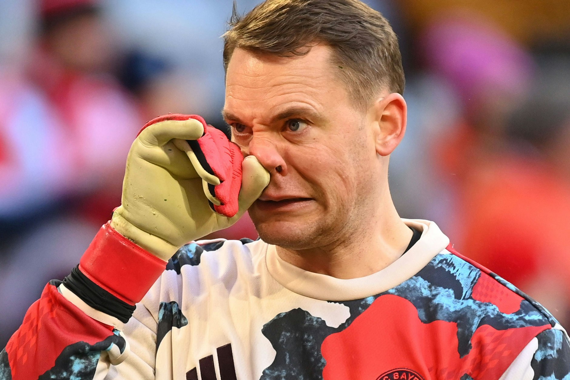  Fußballtorwart Manuel Neuer und seine Nase.