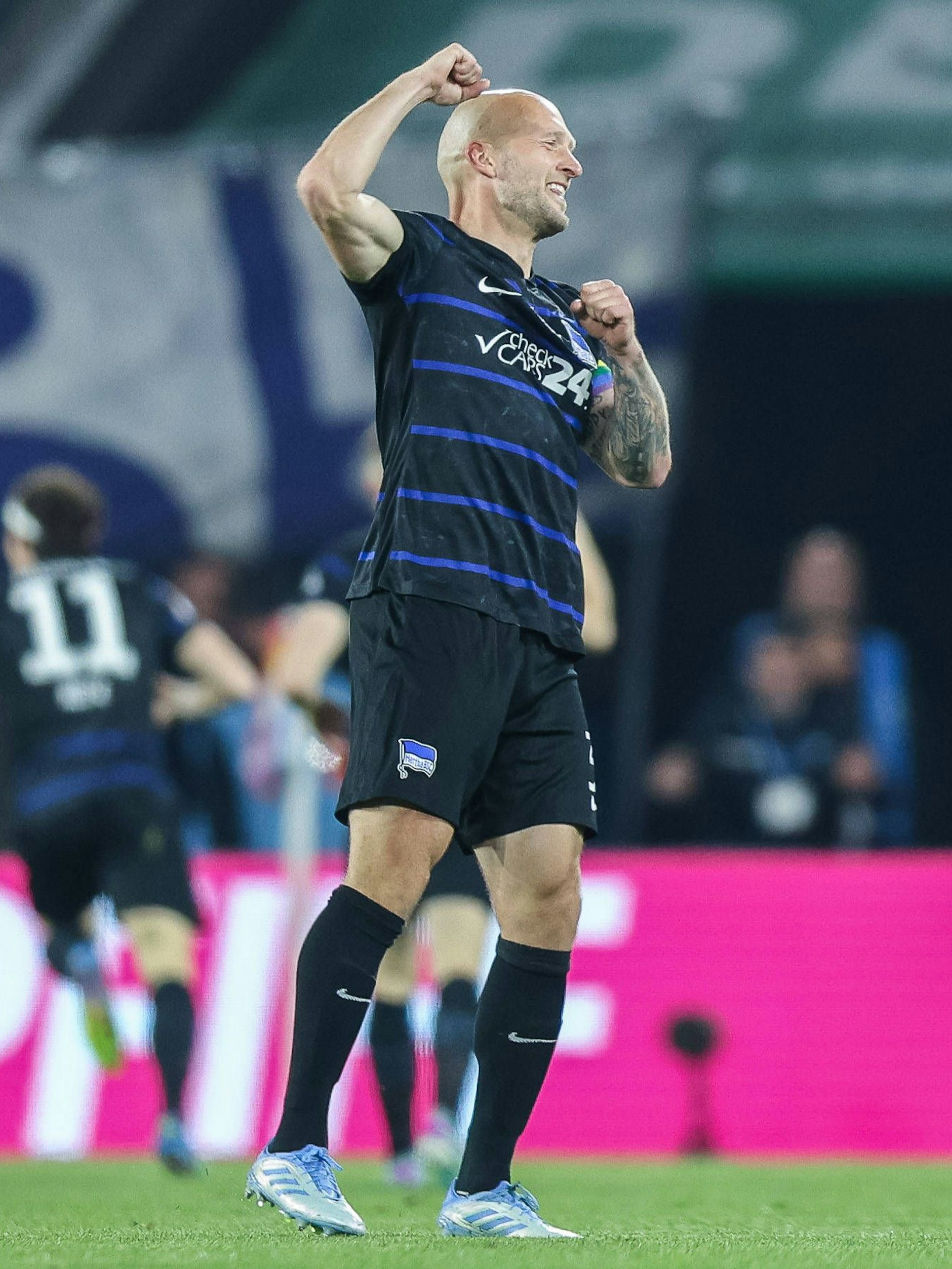 Hertha-Kapitän Toni Leistner kann endlich wieder glücklich sein. Starke Defensive und drei Siege in Folge.