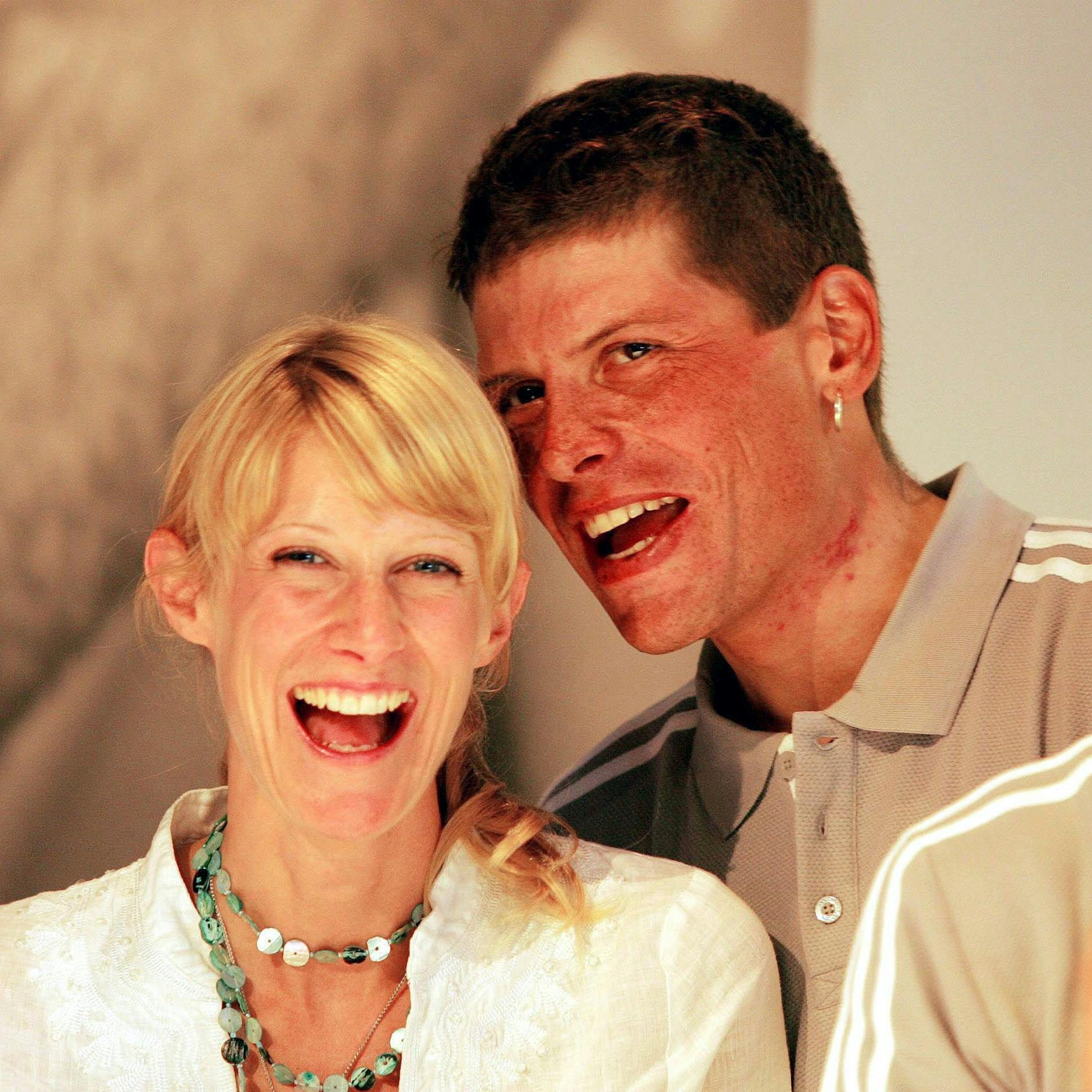Jan Ullrich und Sara Steinhauser im Jahr 2005. Ein Jahr später heirateten sie und bekamen drei Söhne. 2018 gaben sie ihre Trennung bekannt.