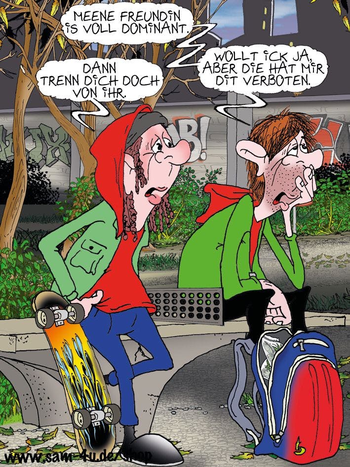Unser Cartoon des Tages kommt auch heute vom Berliner Zeichner Sam Paff. Viel Vergnügen!