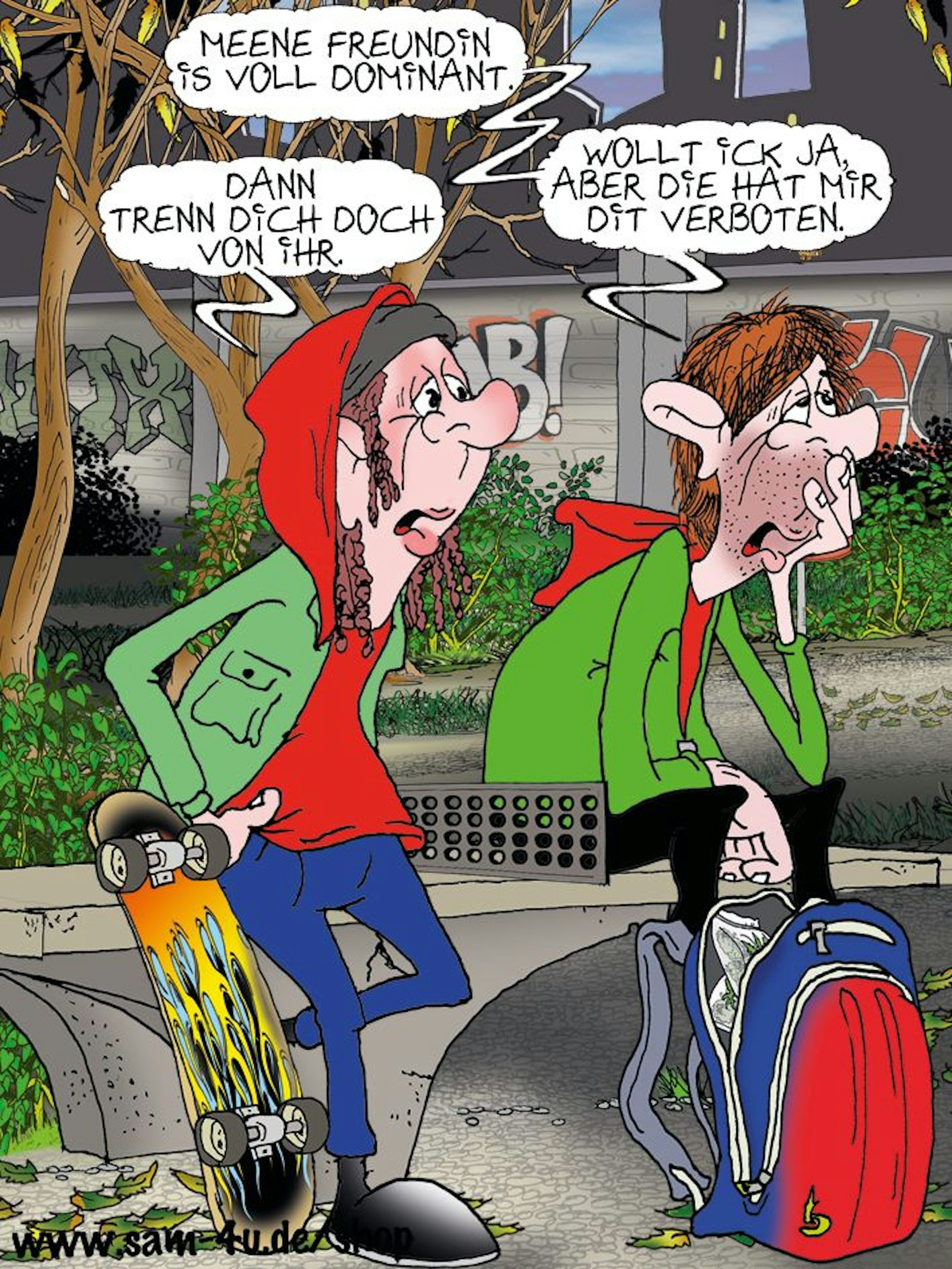 Unser Cartoon des Tages kommt auch heute vom Berliner Zeichner Sam Paff. Viel Vergnügen!