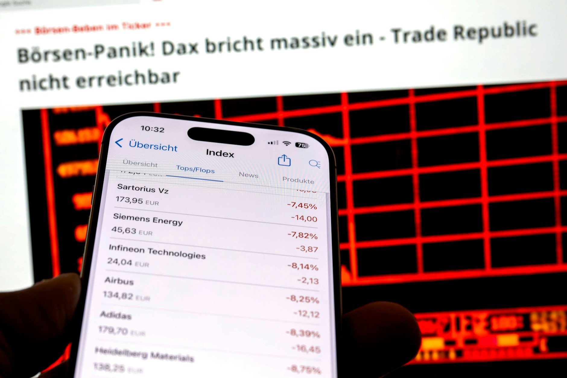 Berliner Online-Broker Trade Republic zwischenzeitlich nicht erreichbar.