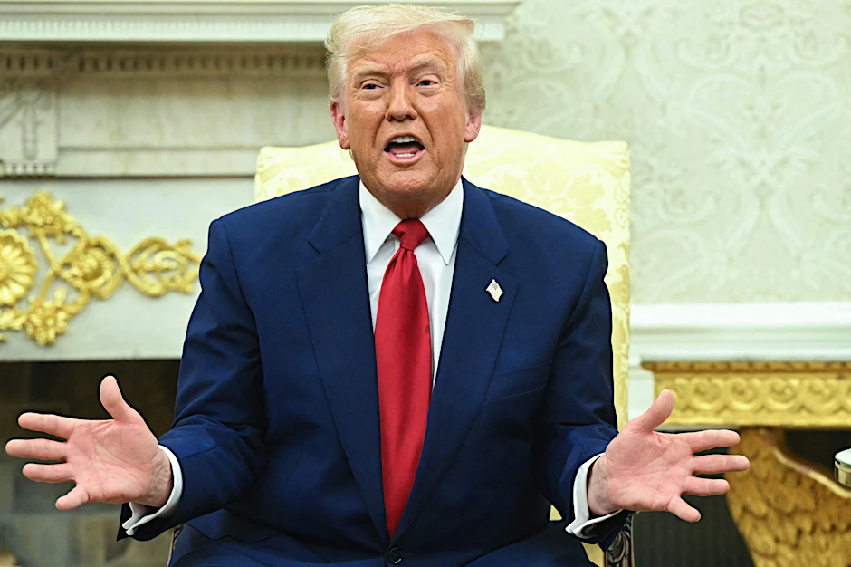 US-Präsident Donald Trump am Montagabend bei einer Pressekonferenz im Weißen Haus.