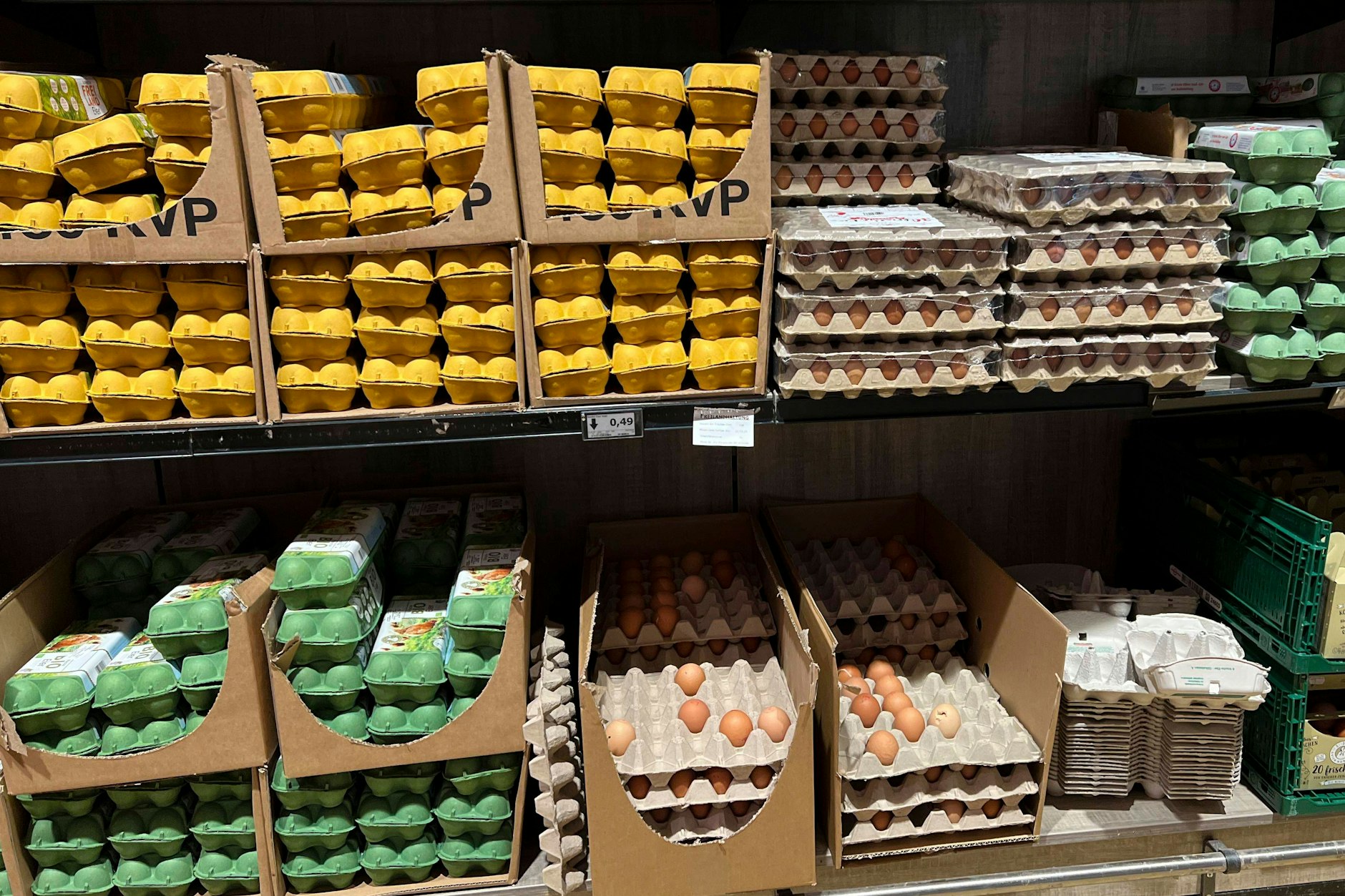 Eier kriegt man in Supermärkten derzeit genug.