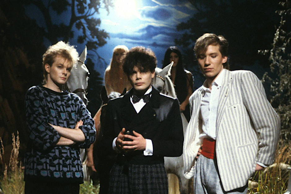 Alphaville in ihrer Ur-Besetzung 1984: Frank Mertens, Marian Gold und Bernhard Lloyd (v.l.n.r.)