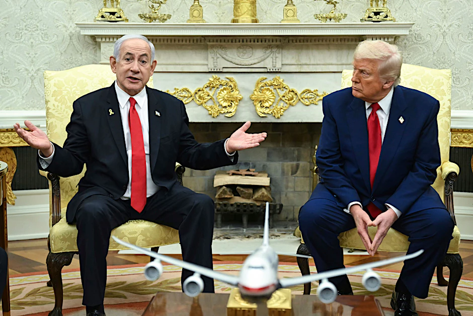 Israels Premier Benjamin Netanjahu (l.) biss bei US-Präsident Donald Trump auf Granit.