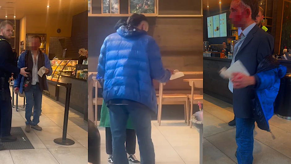 Streit im Café: In einer Starbucks-Filiale in Berlin-Mitte kam es zu einer heftigen Auseinandersetzung.