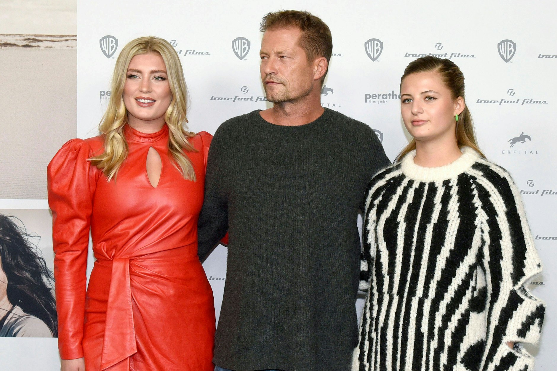 Til Schweiger mit seinen Töchtern Luna (links) und Emma (rechts).