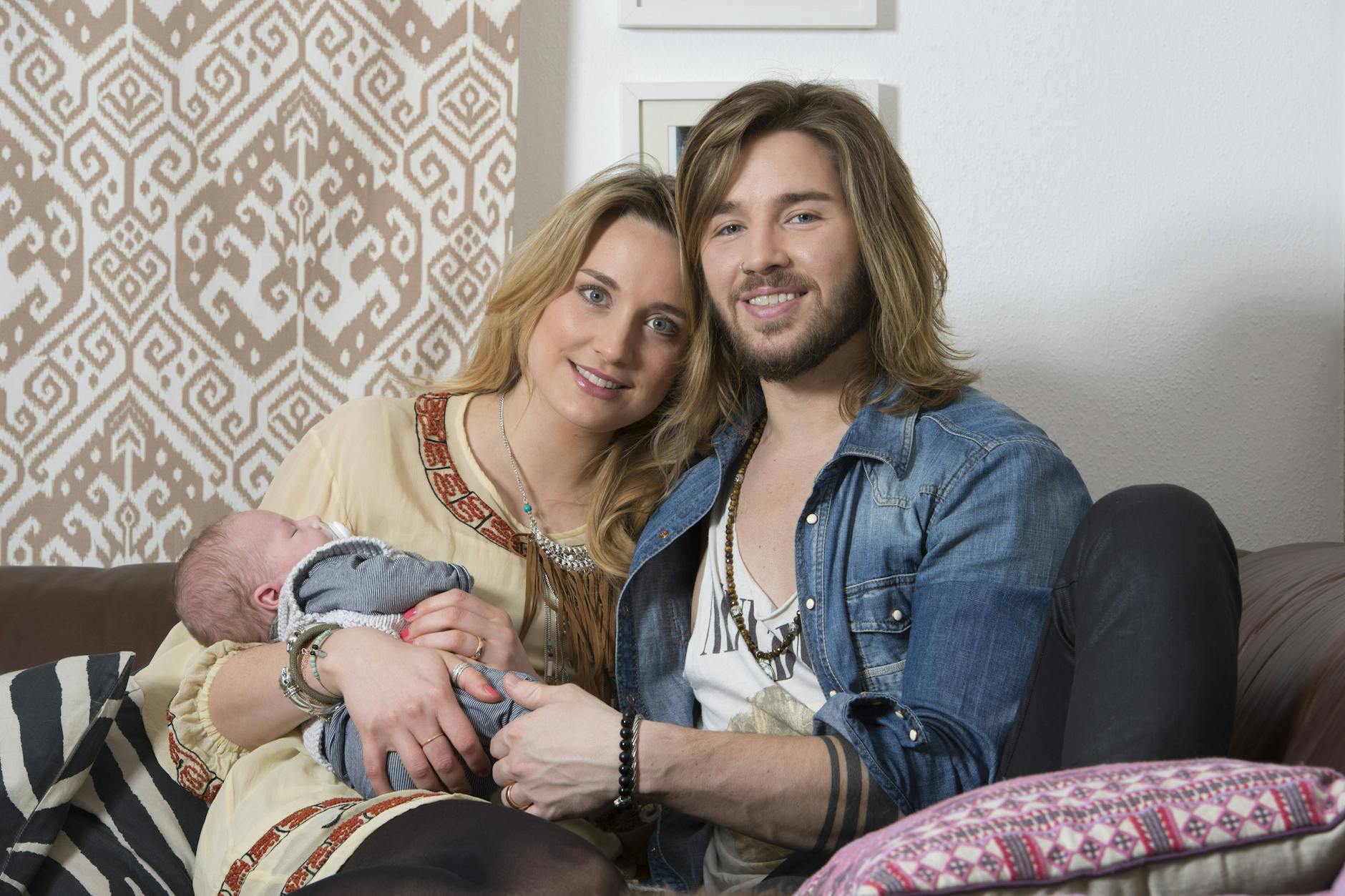 Gil Ofarim mit seiner Ex-Frau Verena und dem gemeinsamen Sohn im Jahr 2015.