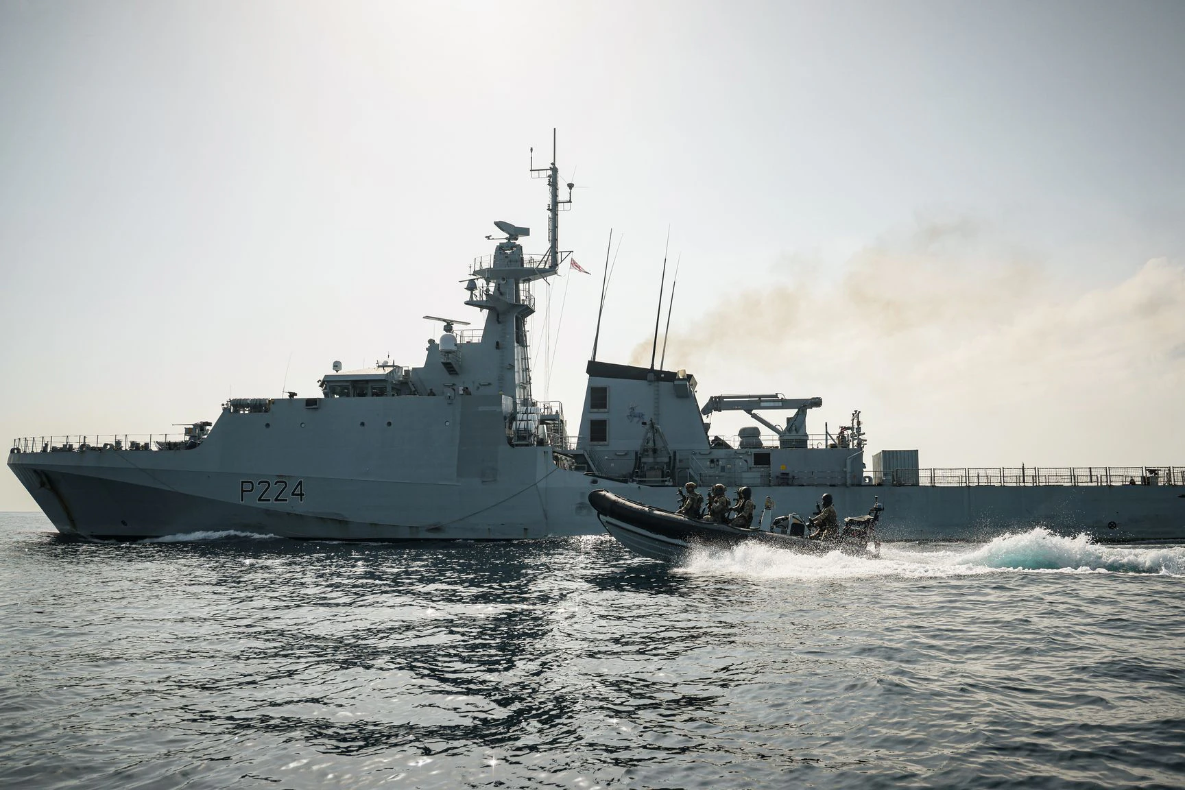 HMS Trent, ein Offshore-Patrouillenschiff der britischen Marine.