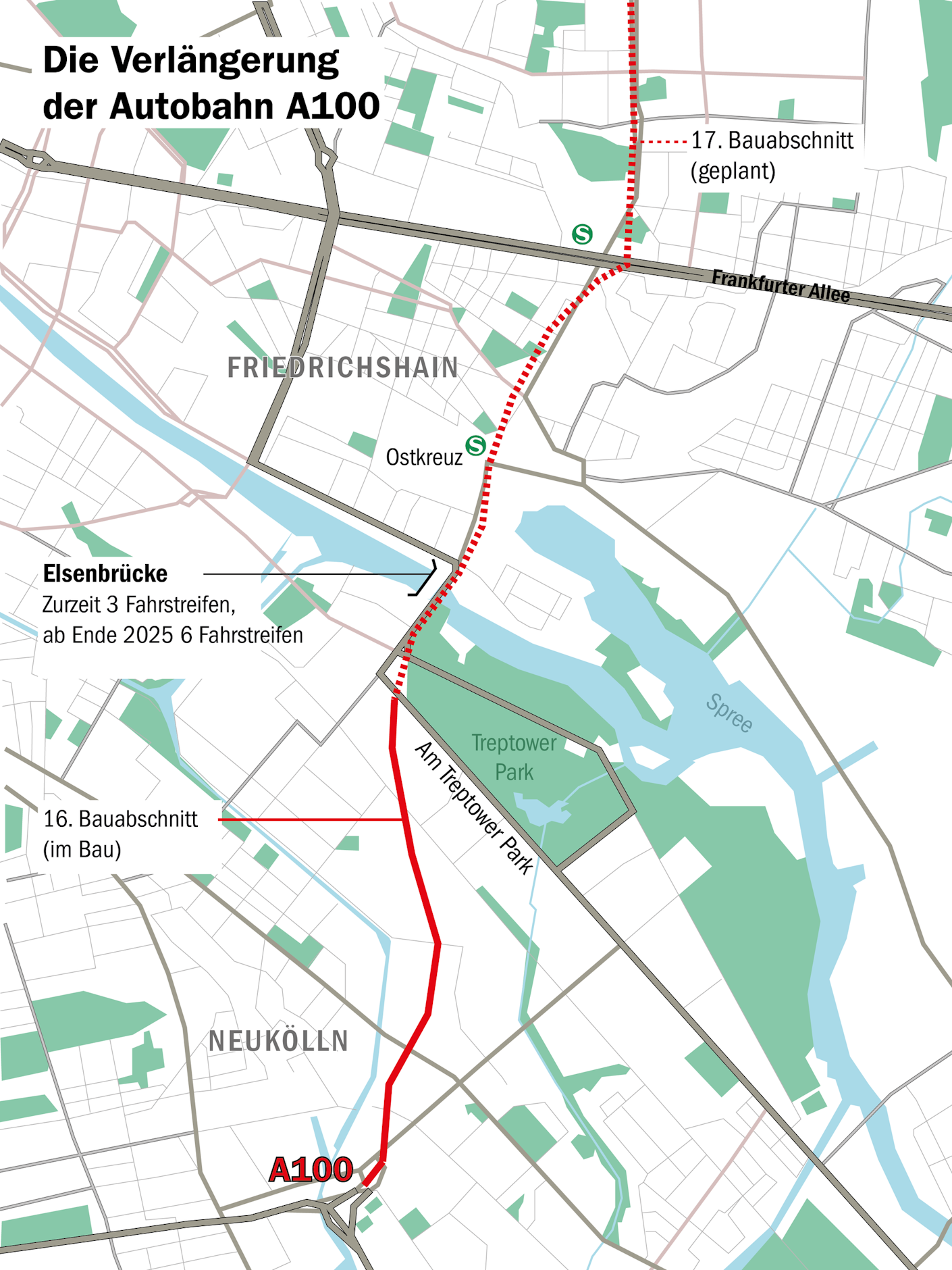 A100 Anschluss In Treptow Neue Verkehrsführung Eingerichtet - ulrwf4i