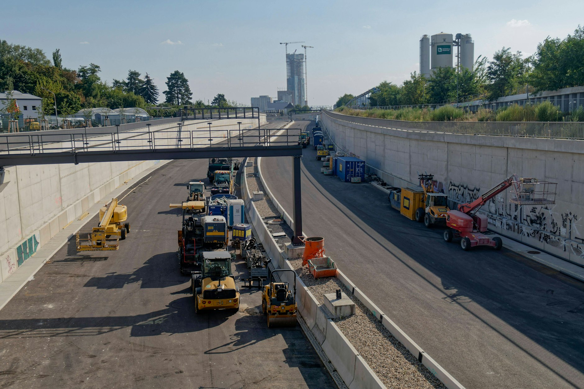 Baustelle der A100 in Berlin-Treptow