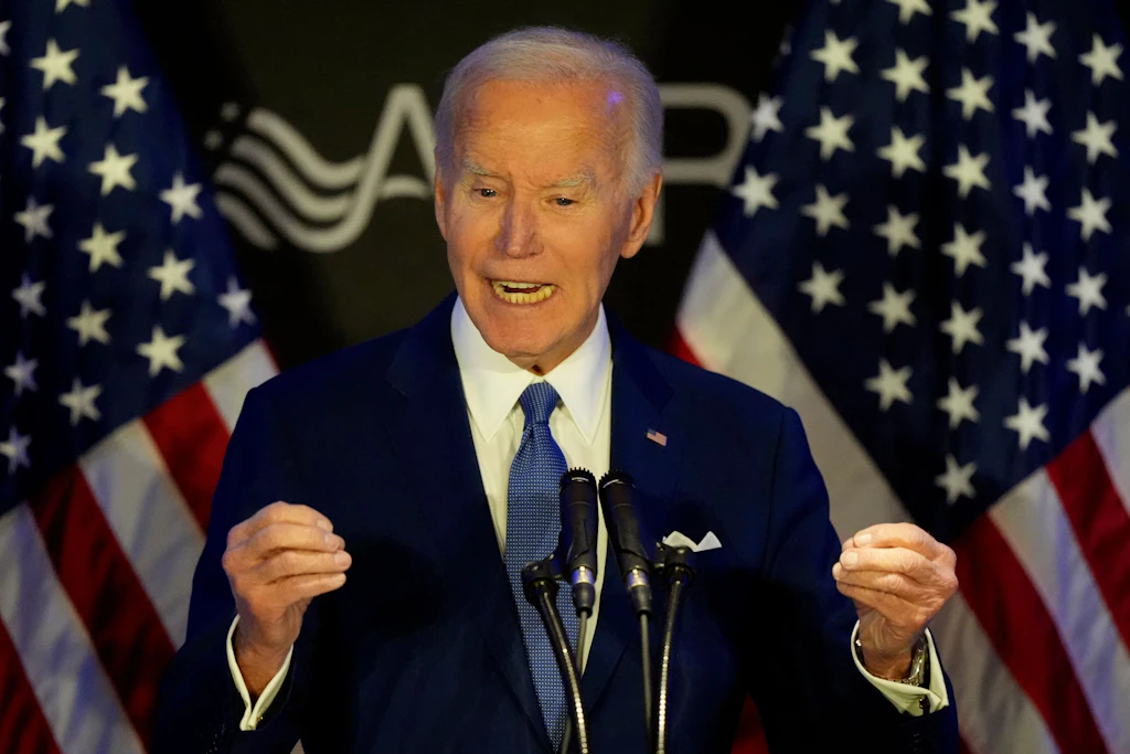 Biden sharply attacks Trump in first speech since January
