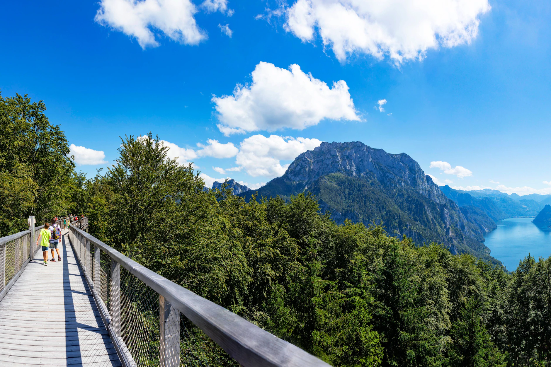 Baumwipfelpfad auf dem Grünberg in Österreich. Bei einem Ausflug auf den Berg wurde der vierjährige Junge zurückgelassen.