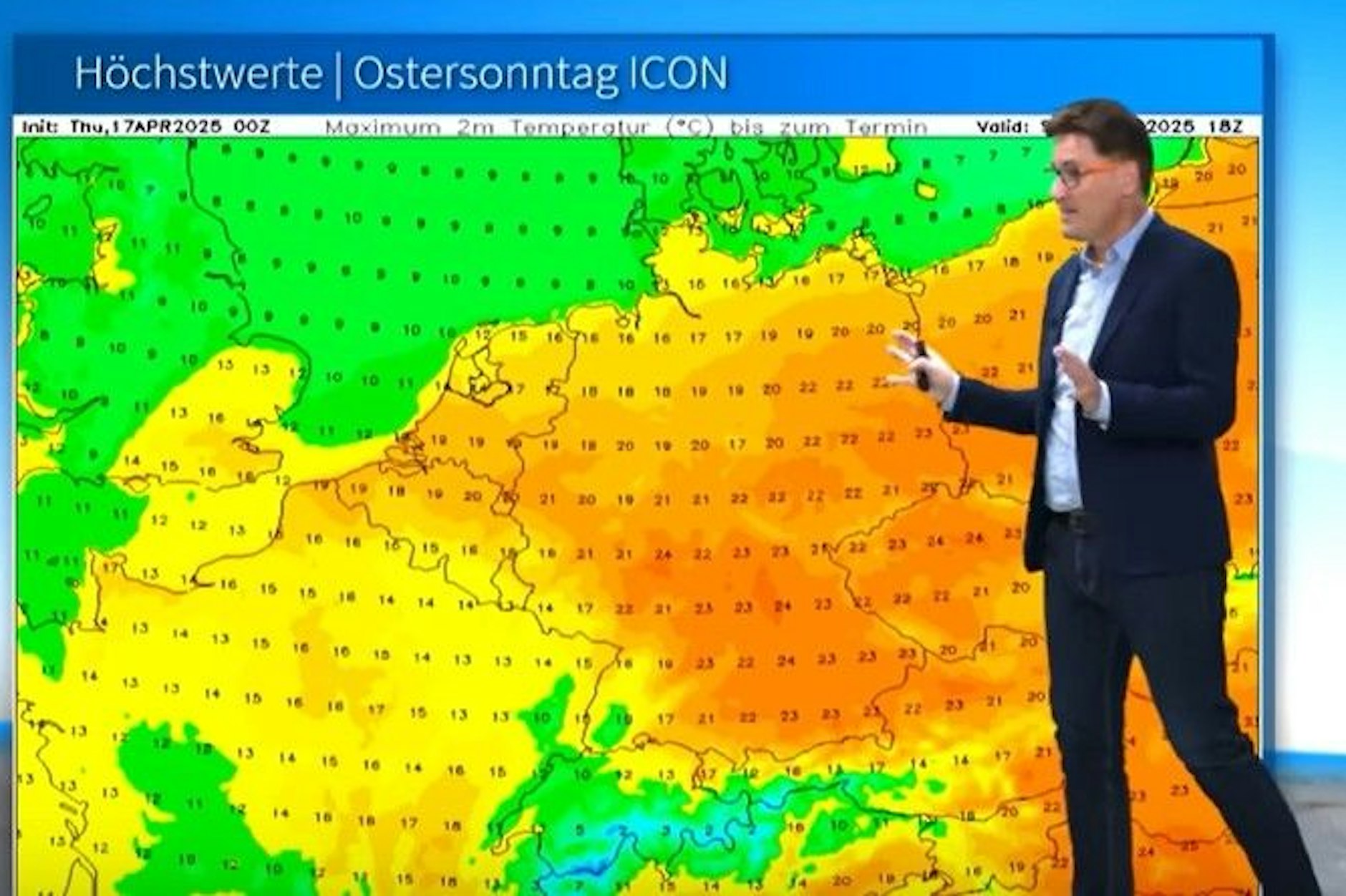 Beim Wetter geht es rauf und runter. Karfreitag gibt es Schneeflocken, Ostersonntag wird es warm, weiß Meteorologe Dominik Jung.