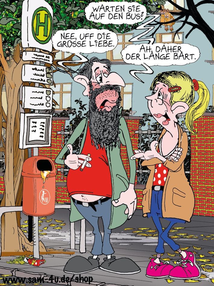 Auch heute hat unser Zeichner Sam Paff einen Cartoon zu unserer Rubrik Witz des Tages beigesteuert - viel Vergnügen!