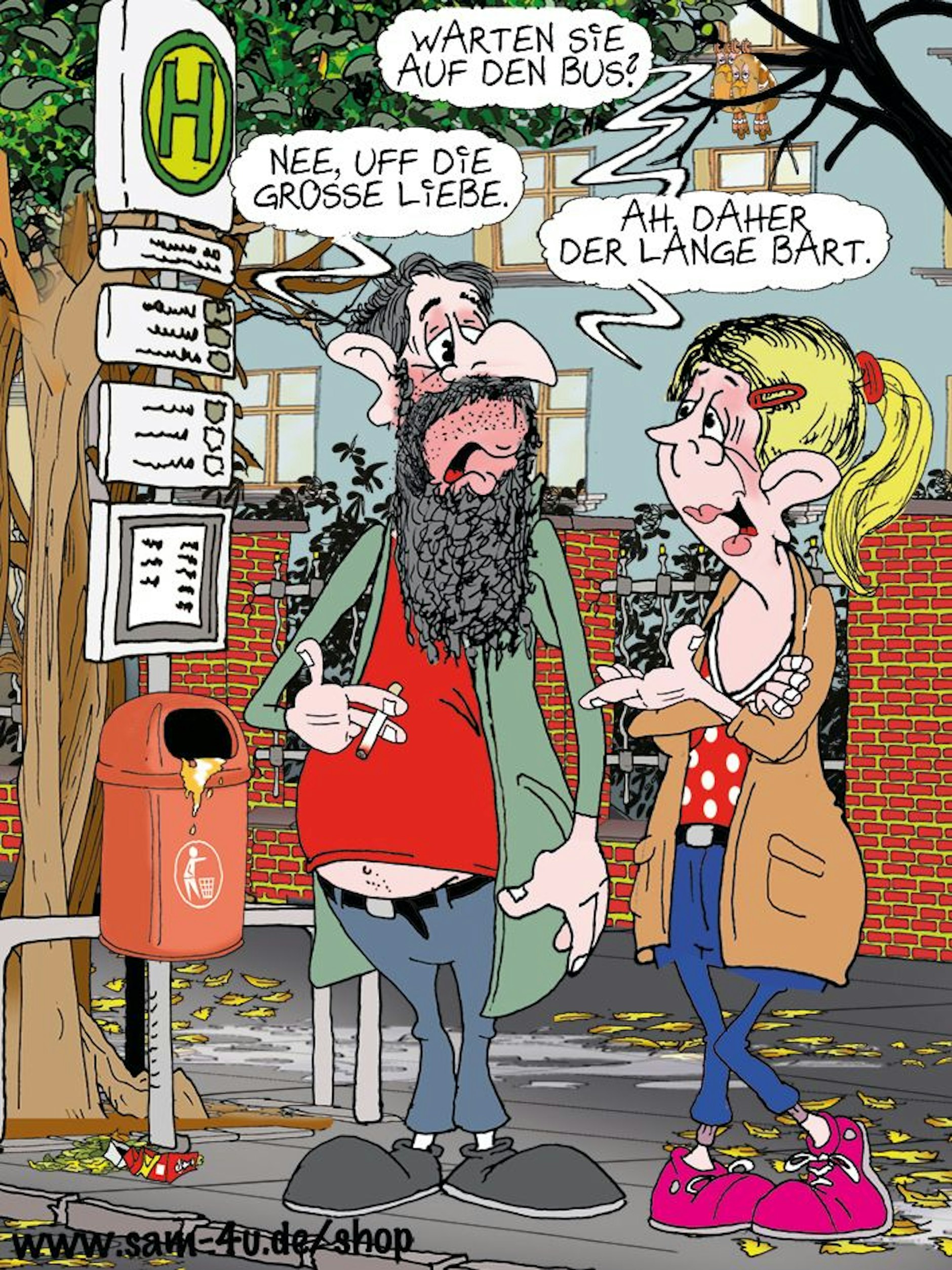 Auch heute hat unser Zeichner Sam Paff einen Cartoon zu unserer Rubrik Witz des Tages beigesteuert - viel Vergnügen!