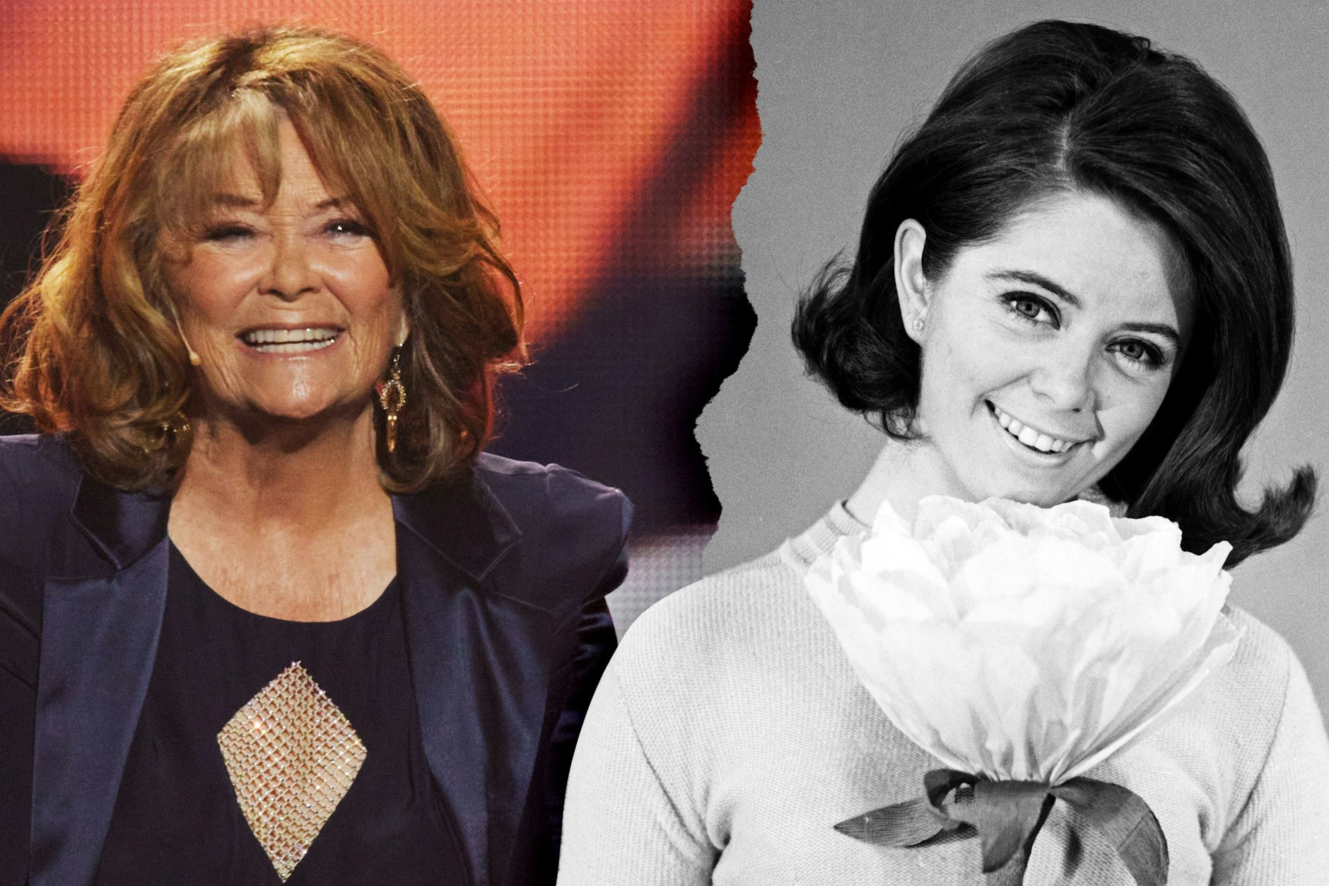 Schlager-Legende früher und heute: Wencke Myhre als junge Sängerin (rechts) und bei der Aufzeichnung der Beatrice Egli Show.