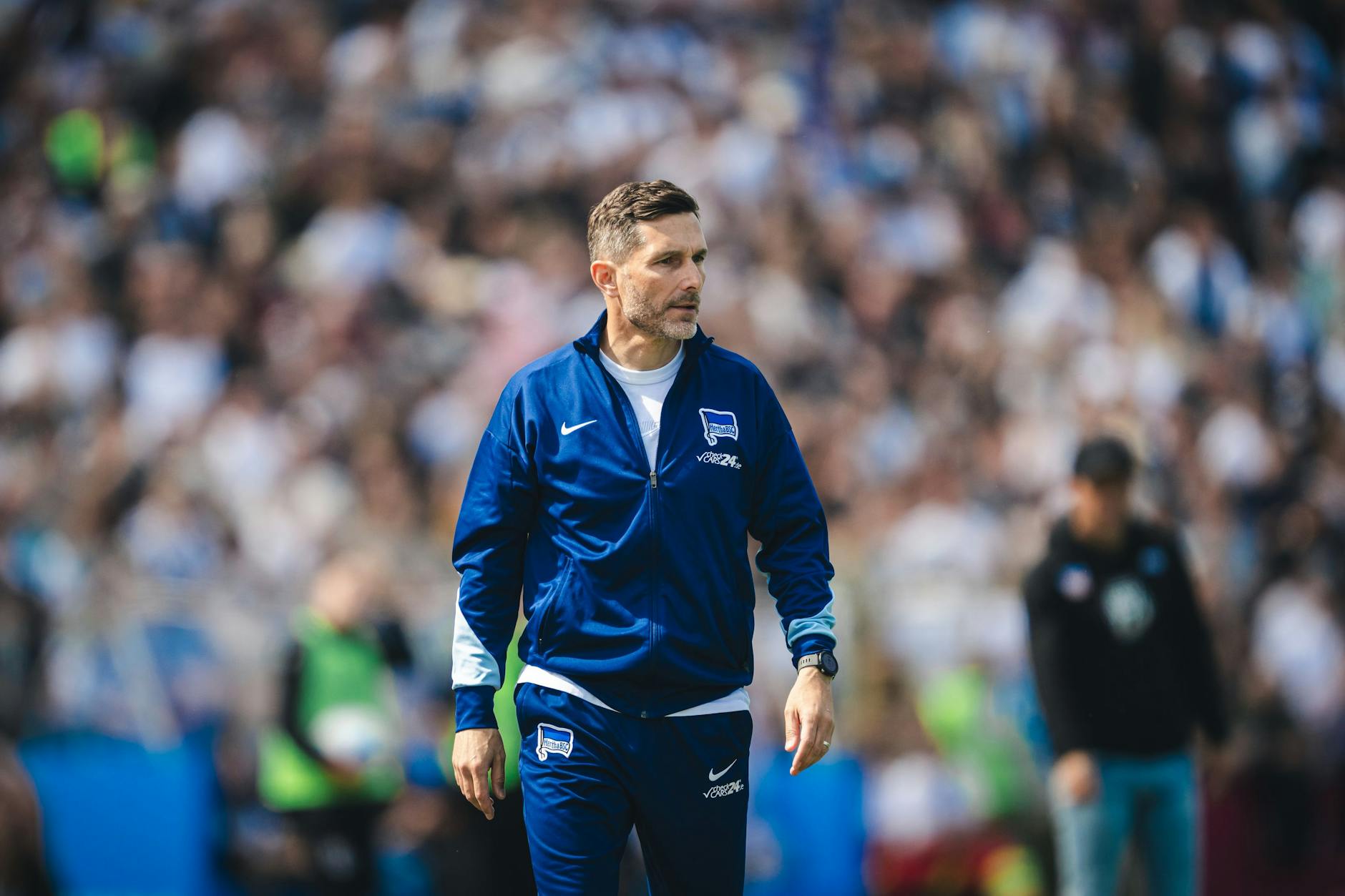Herthas Trainer Stefan Leitl schreitet voran. Mit ihm geht es bei den Blau-Weißen endlich wieder aufwärts.