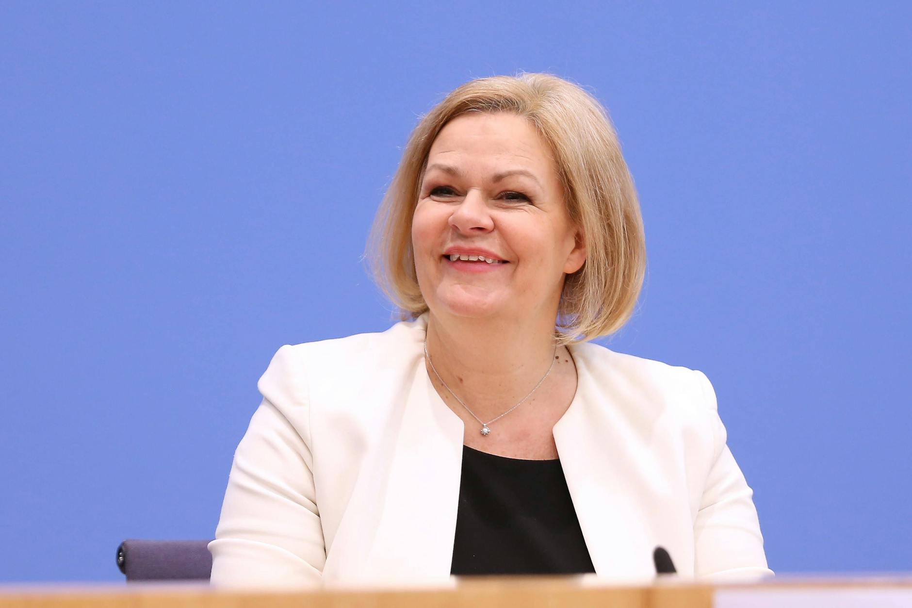 Geschäftsführende Bundesinnenministerin Nancy Faeser (SPD): Wegen eines Memes über sie wurde ein Publizist verurteilt.