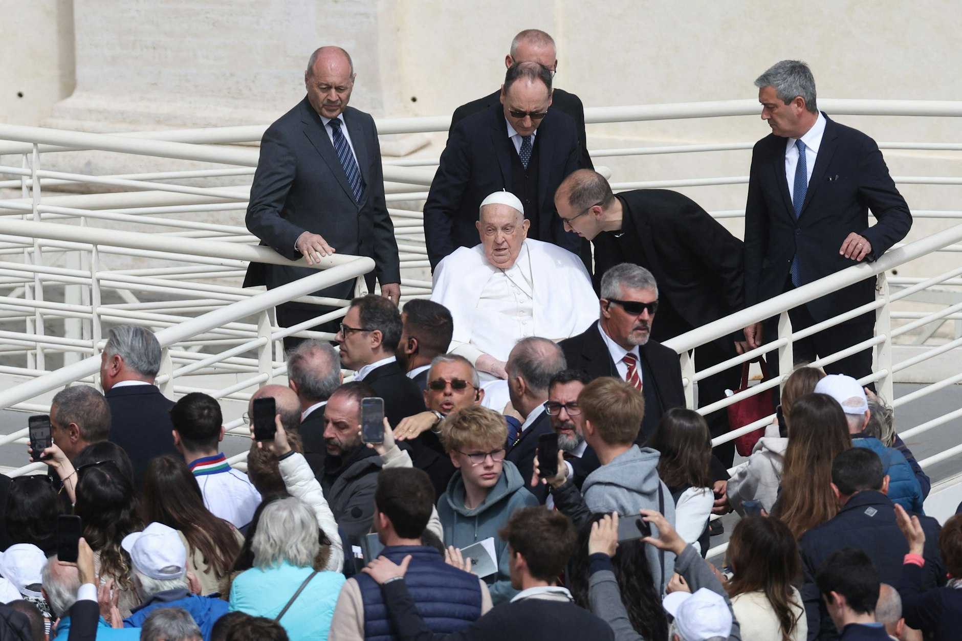 Papst Franziskus während der Heiligen Messe am Palmsonntag