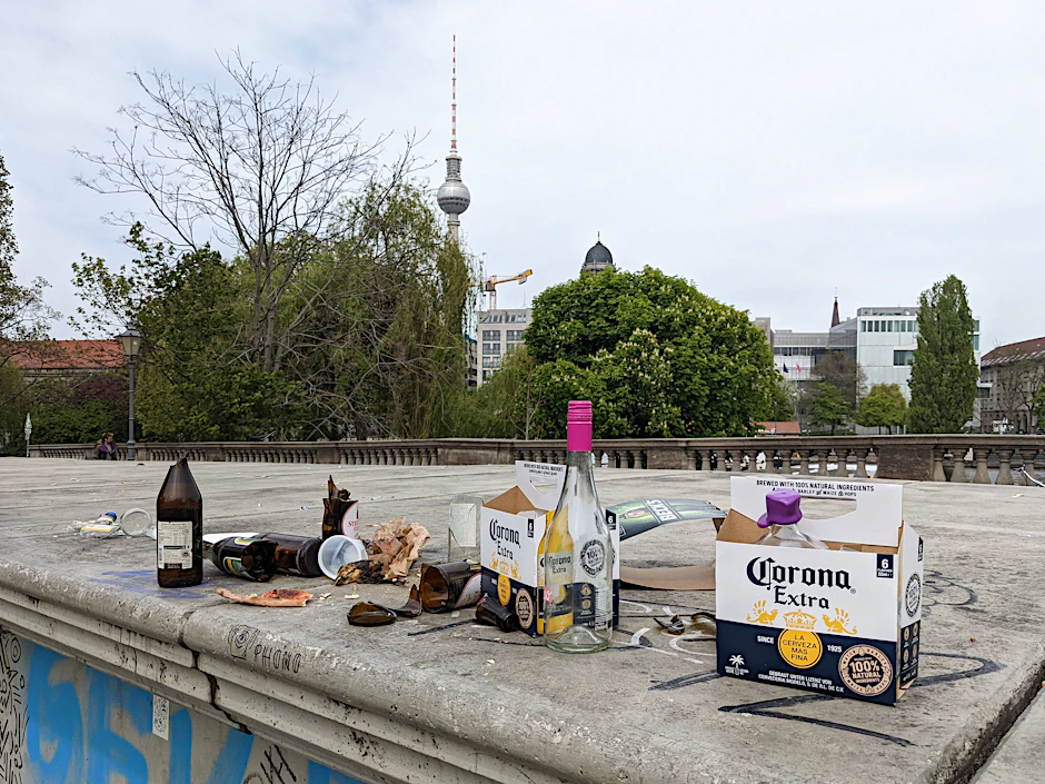 Partymüll in Berlin-Mitte