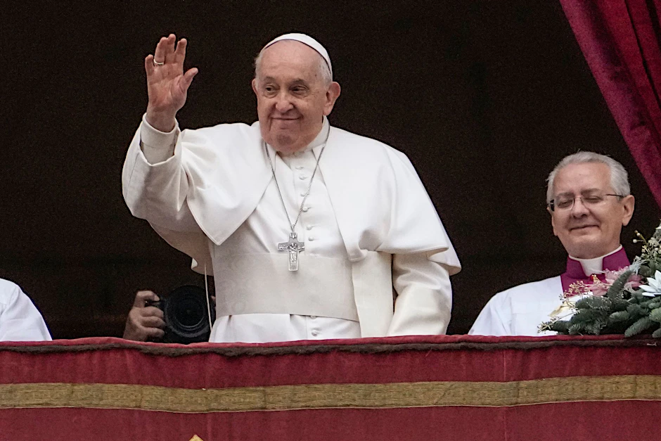 Dezember 2023: Papst Franziskus rief in seiner Weihnachtsbotschaft zu einem sofortigen Frieden im Gazakrieg auf.