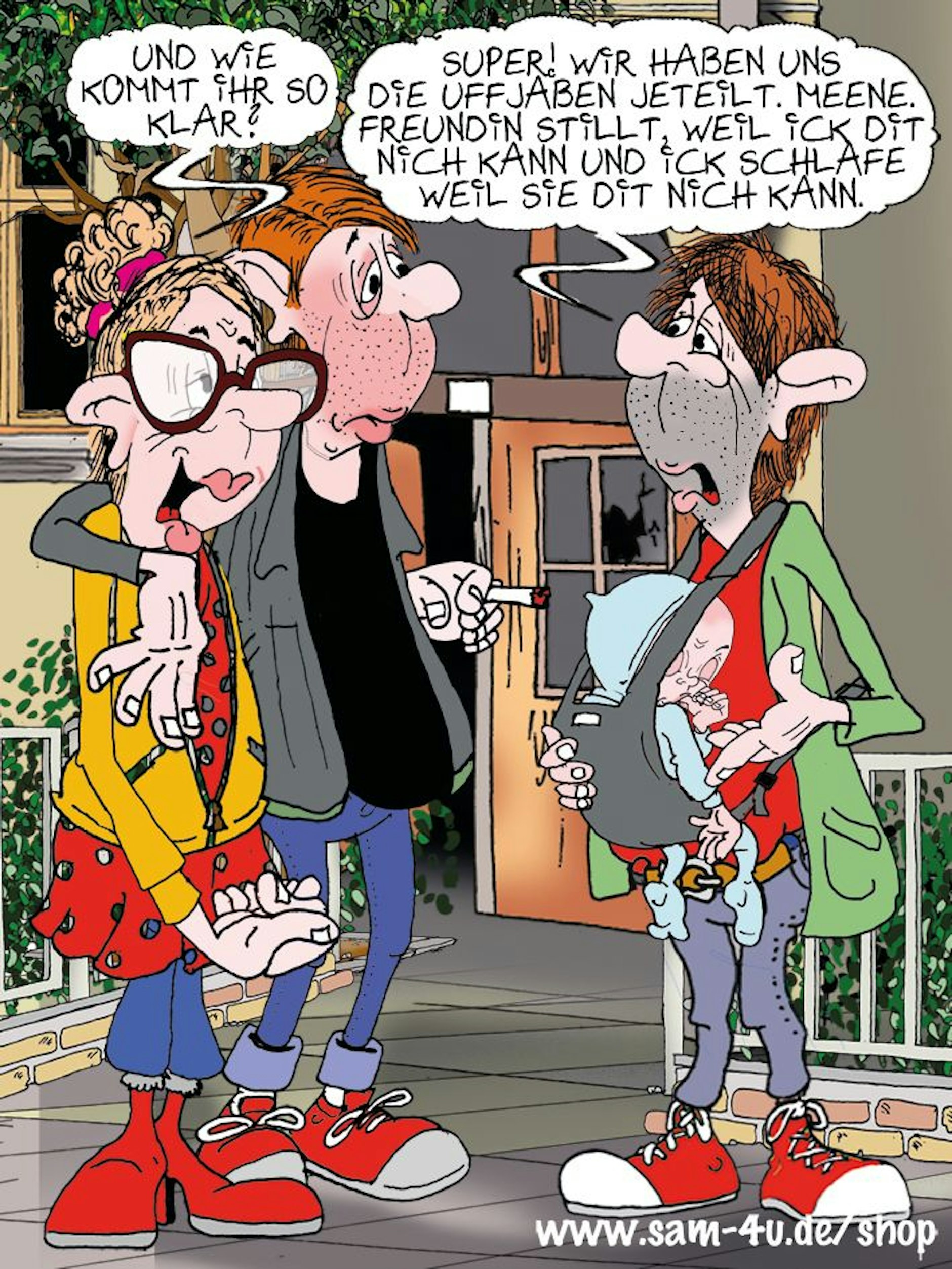Der Cartoon des Tages kommt auch heute von Zeichner Sam Paff aus Berlin.