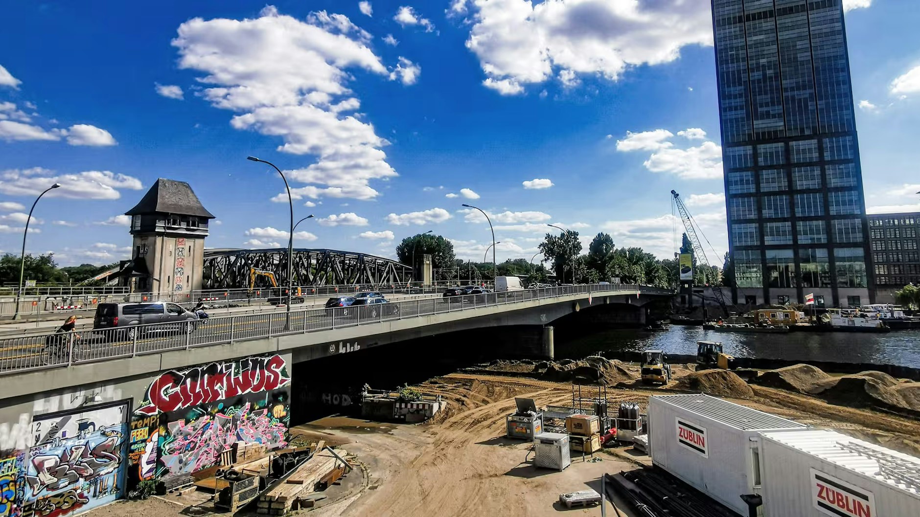 Die Großbaustelle Elsenbrücke in Berlin. Hier soll 2028 alles fertig sein